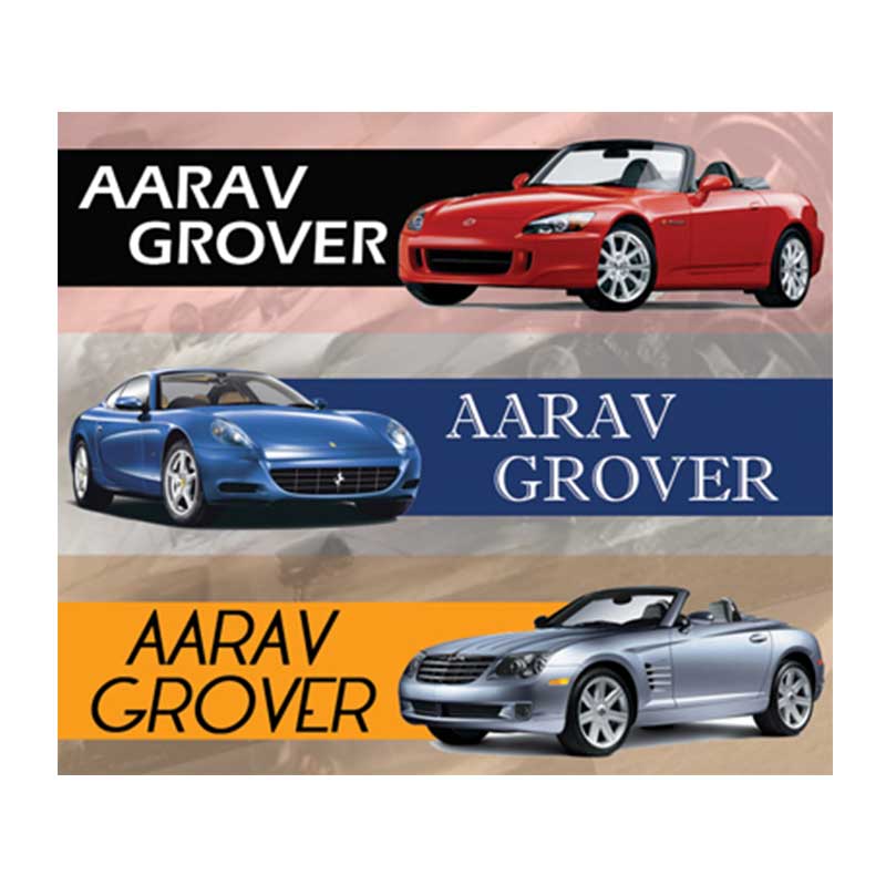 Cars Waterproof Stickers - Rectangular