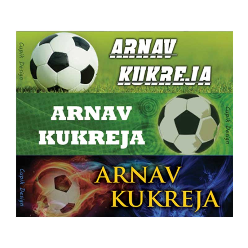 Football Waterproof Stickers - Rectangular