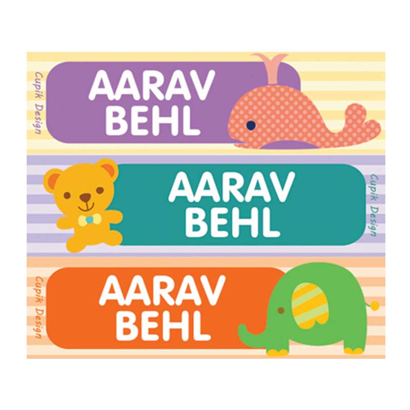 Baby Animals Waterproof Stickers - Rectangular