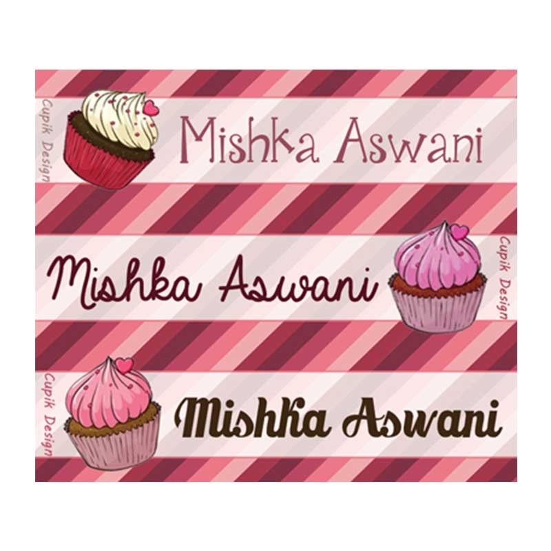 Cuppy Cake Waterproof Stickers - Rectangular