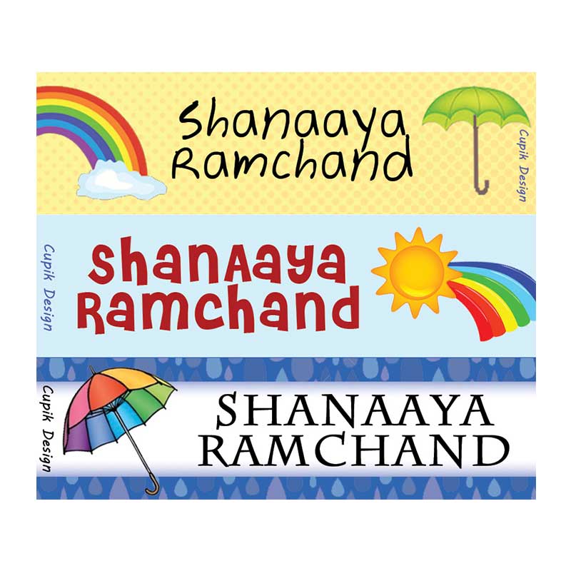 Rainbow Waterproof Stickers - Rectangular