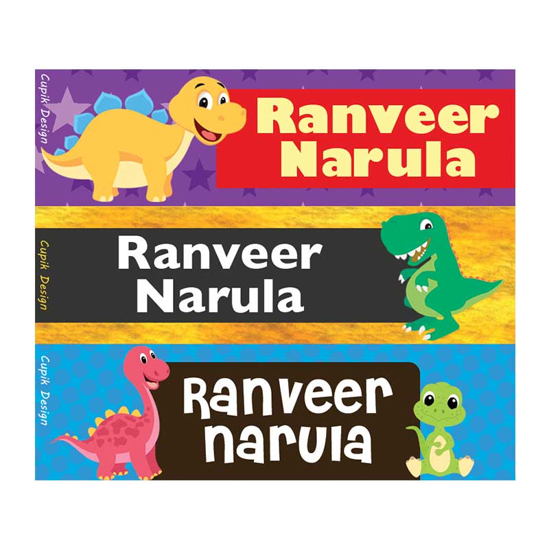 Dinosaur Waterproof Stickers - Rectangular