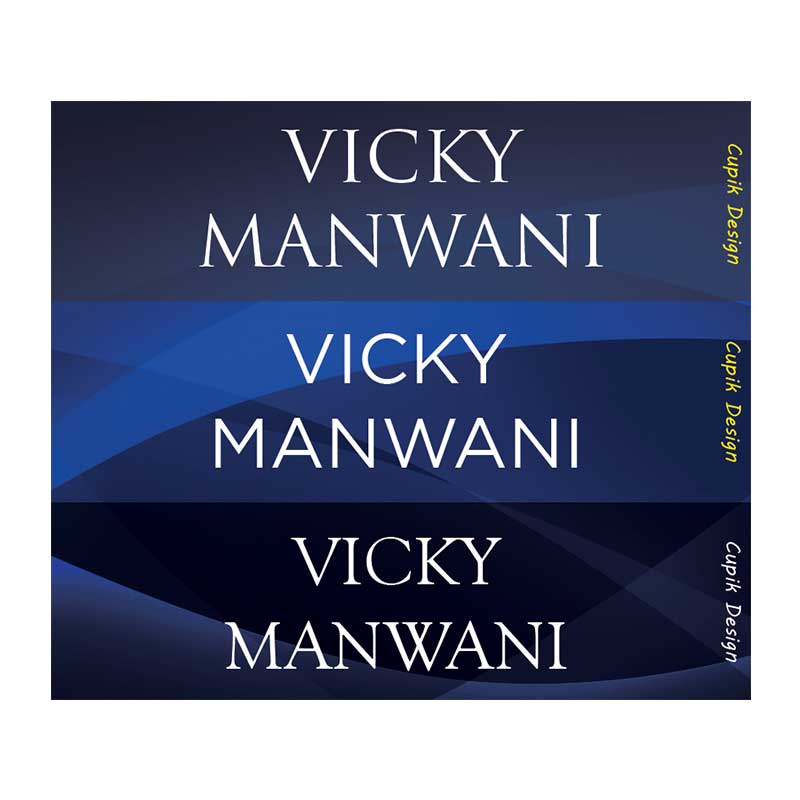 Black & Blue Waterproof Stickers - Rectangular
