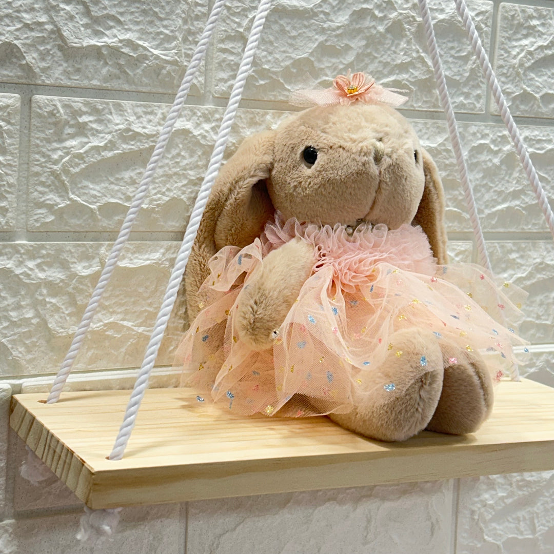 Taupe Bunny Doll - Peach Ballerina