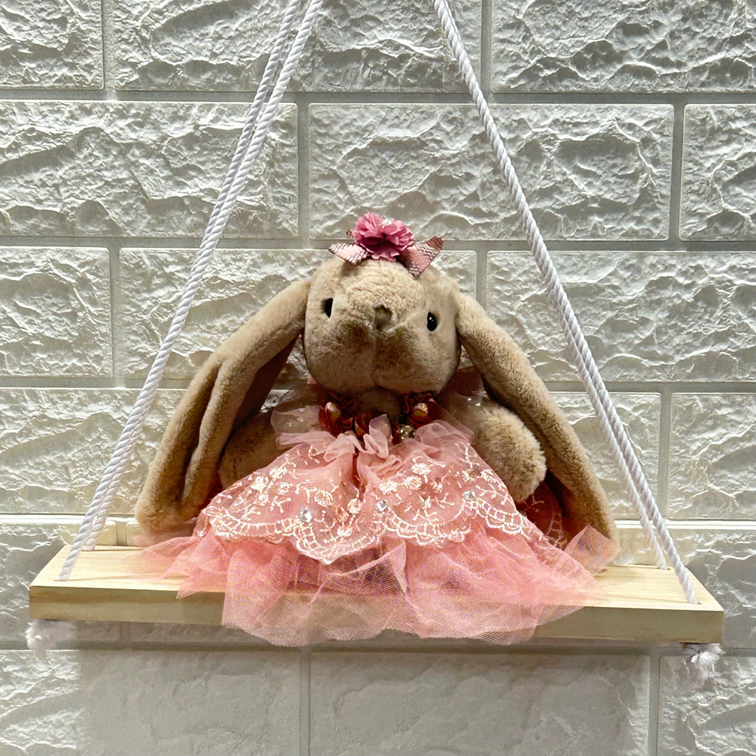 Taupe Bunny Doll - Pink Ballerina