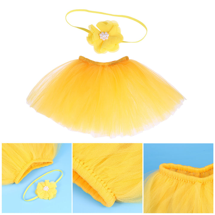 Tutu Skirt - Mango Yellow (with Hairband)