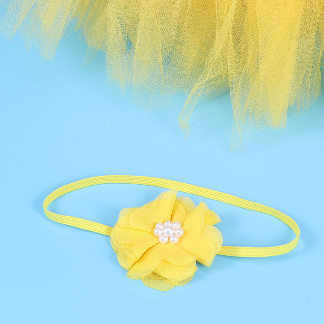 Tutu Skirt - Mango Yellow (with Hairband)