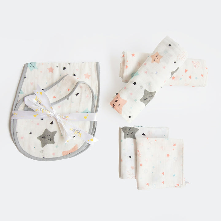 Twinkly Stars Muslin Essentials - Set Of 6