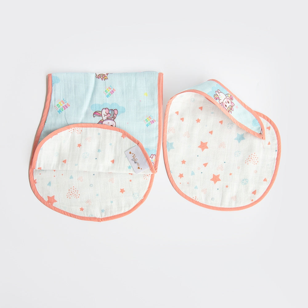 Unicorn Dreams - Reversible Bib & Burpy Cloth Set