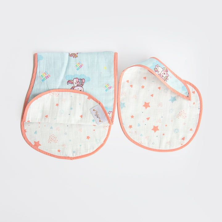 Unicorn Dreams - Reversible Bib & Burpy Cloth Set