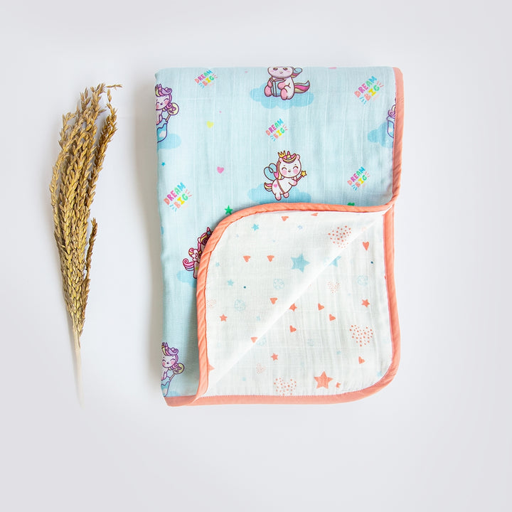 Unicorn Dreams - Reversible Muslin Blanket