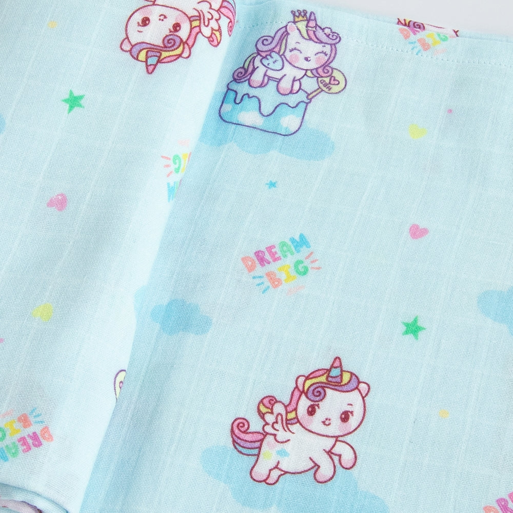 Unicorn Dreams - Reversible Muslin Blanket