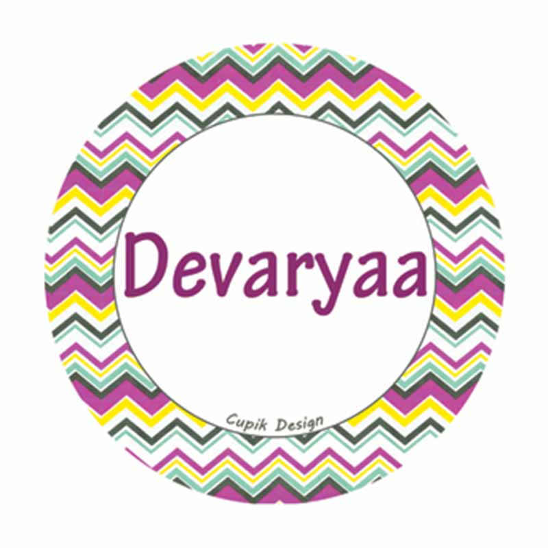 Purple & Yellow Floral Waterproof Stickers (Round)