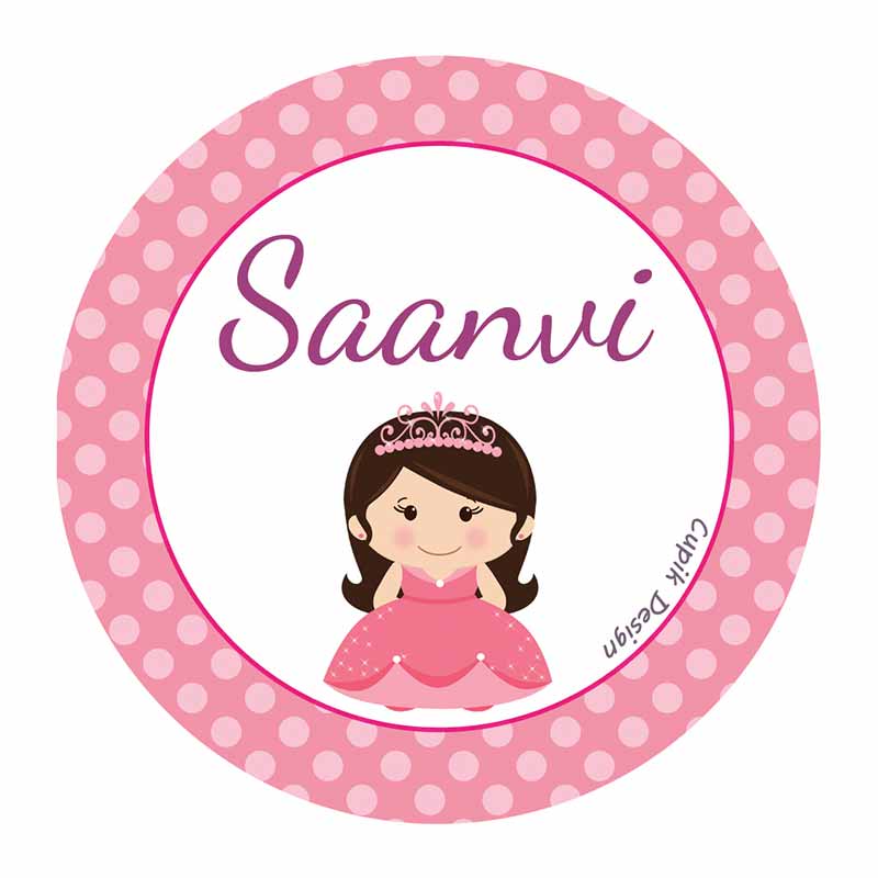 Princess Waterproof Stickers (Round)