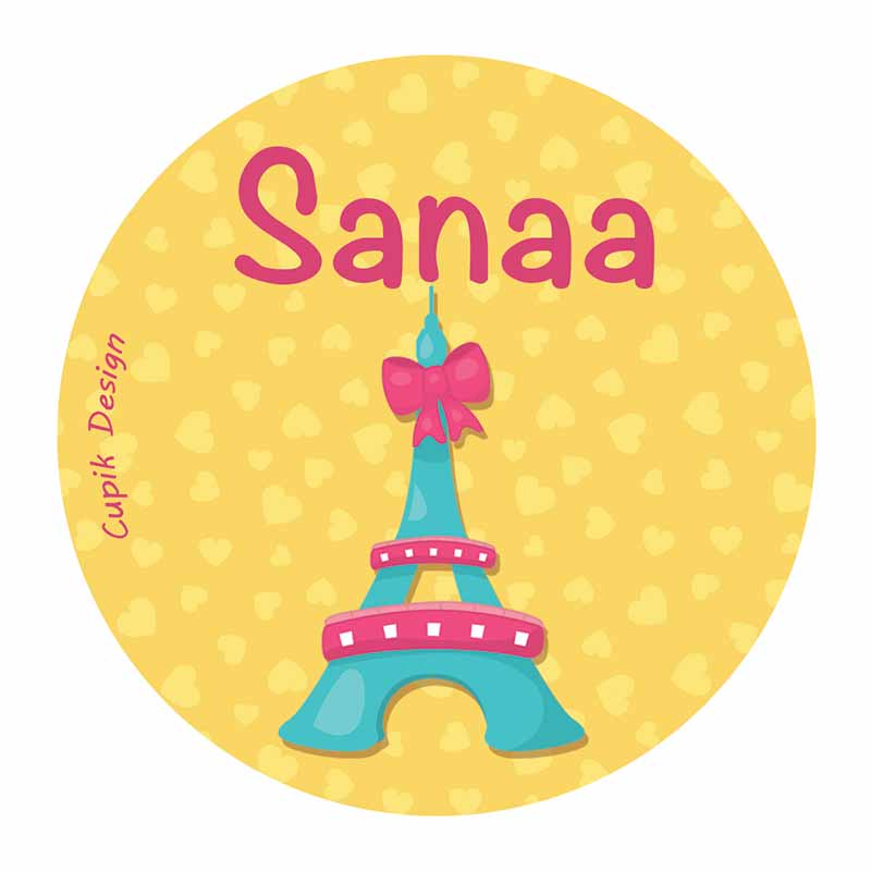 Paris Waterproof Stickers (Round)