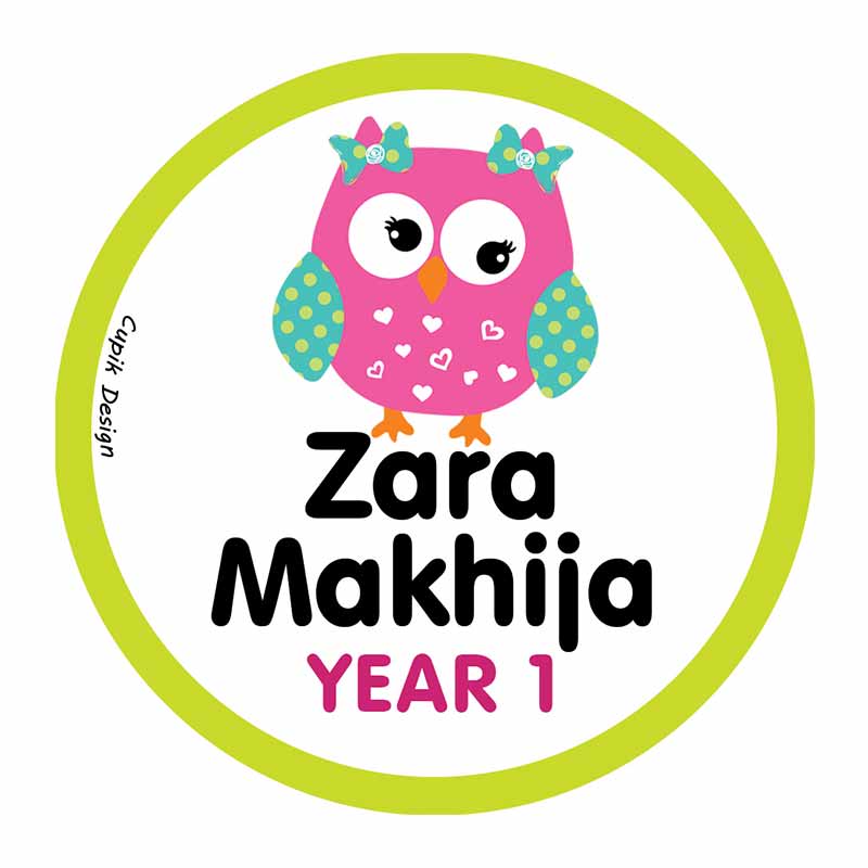 Owl Waterproof Stickers (Round)