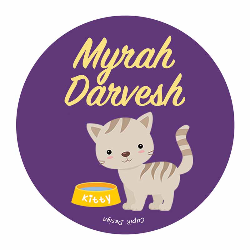 Cat Waterproof Stickers (Round)