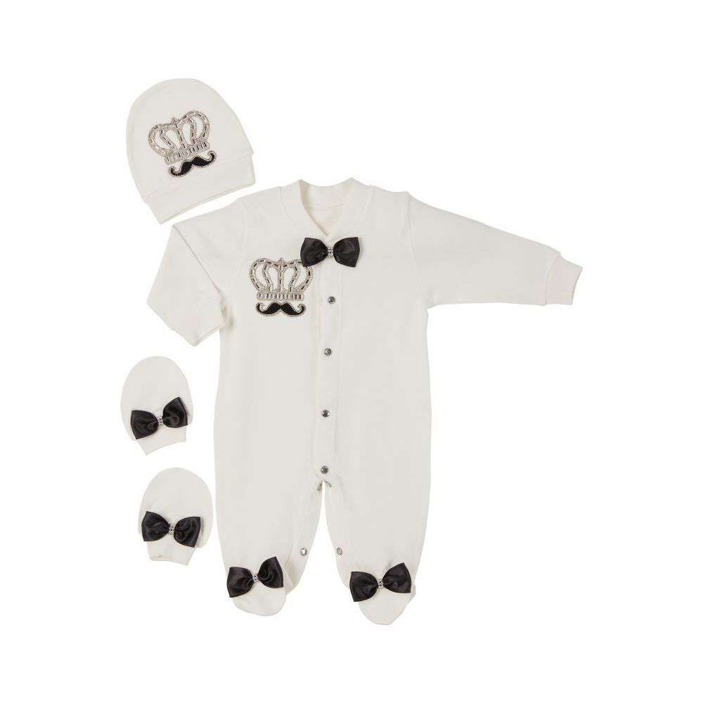 Peruvian Romper Set- Black Moustache