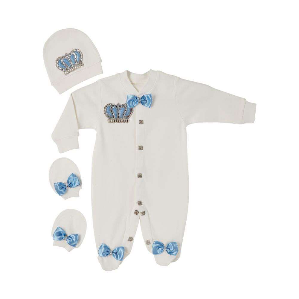 Peruvian Romper Set- Blue Crown