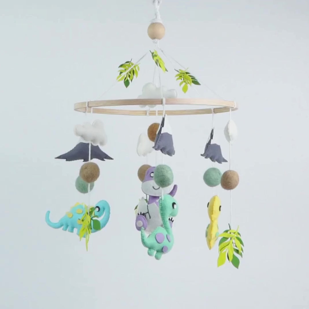 Babble Wrap Cot / Crib Mobile - Dino Doze