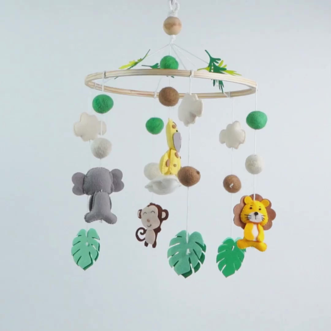 Babble Wrap Cot / Crib Mobile - Animal Adventure