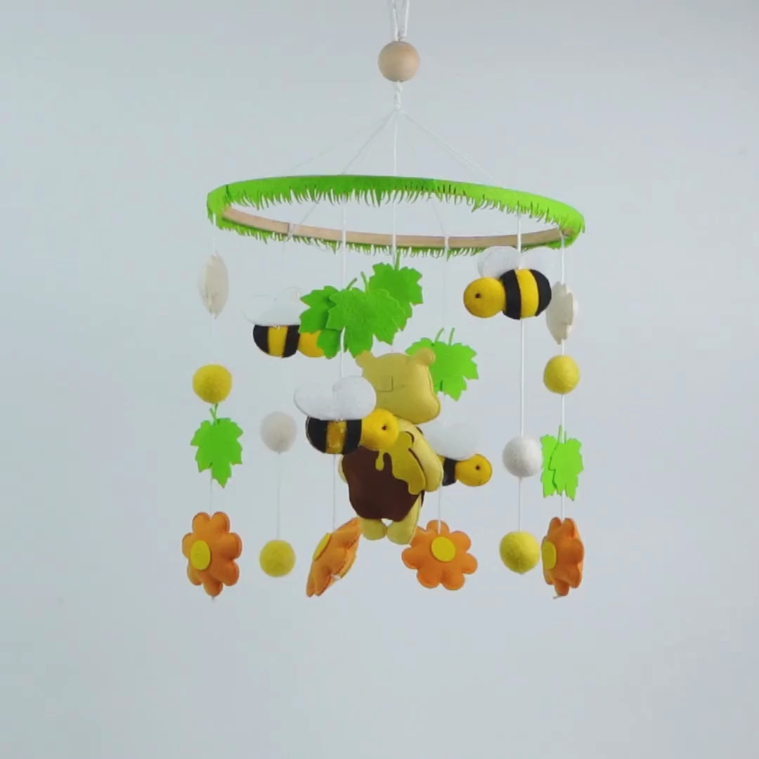 Babble Wrap Cot / Crib Mobile - Sweet Honey Dreams