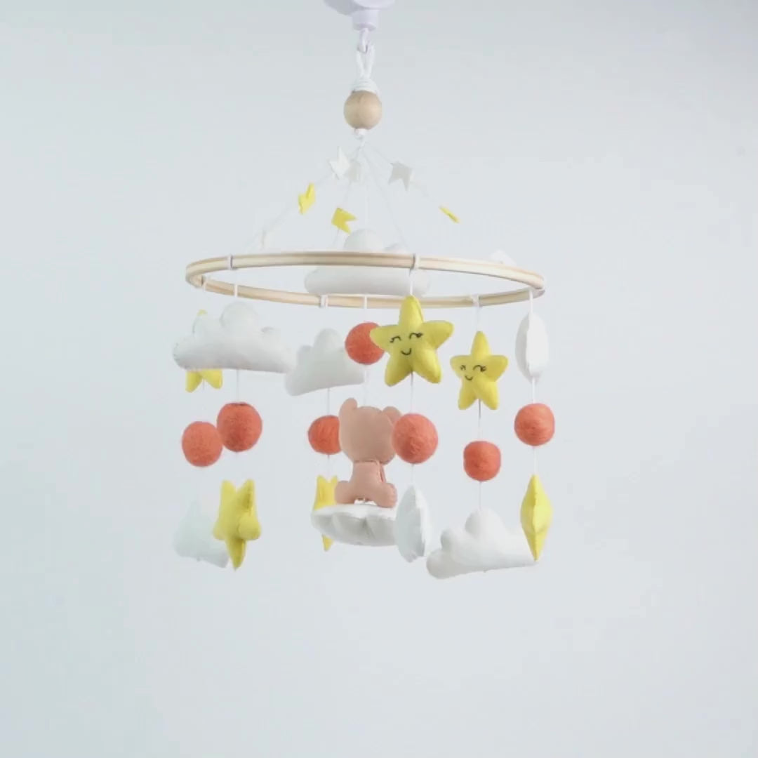 Babble Wrap Cot / Crib Mobile - Teddy’s Twilight