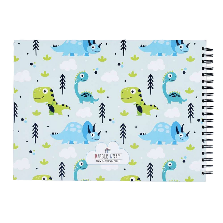 Sketch Books With Personalized Crayons - Cute Dinos