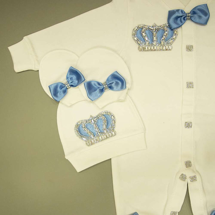 Peruvian Romper Set- Blue Crown