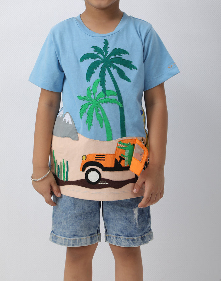 Blue Safari Vacation T-shirt