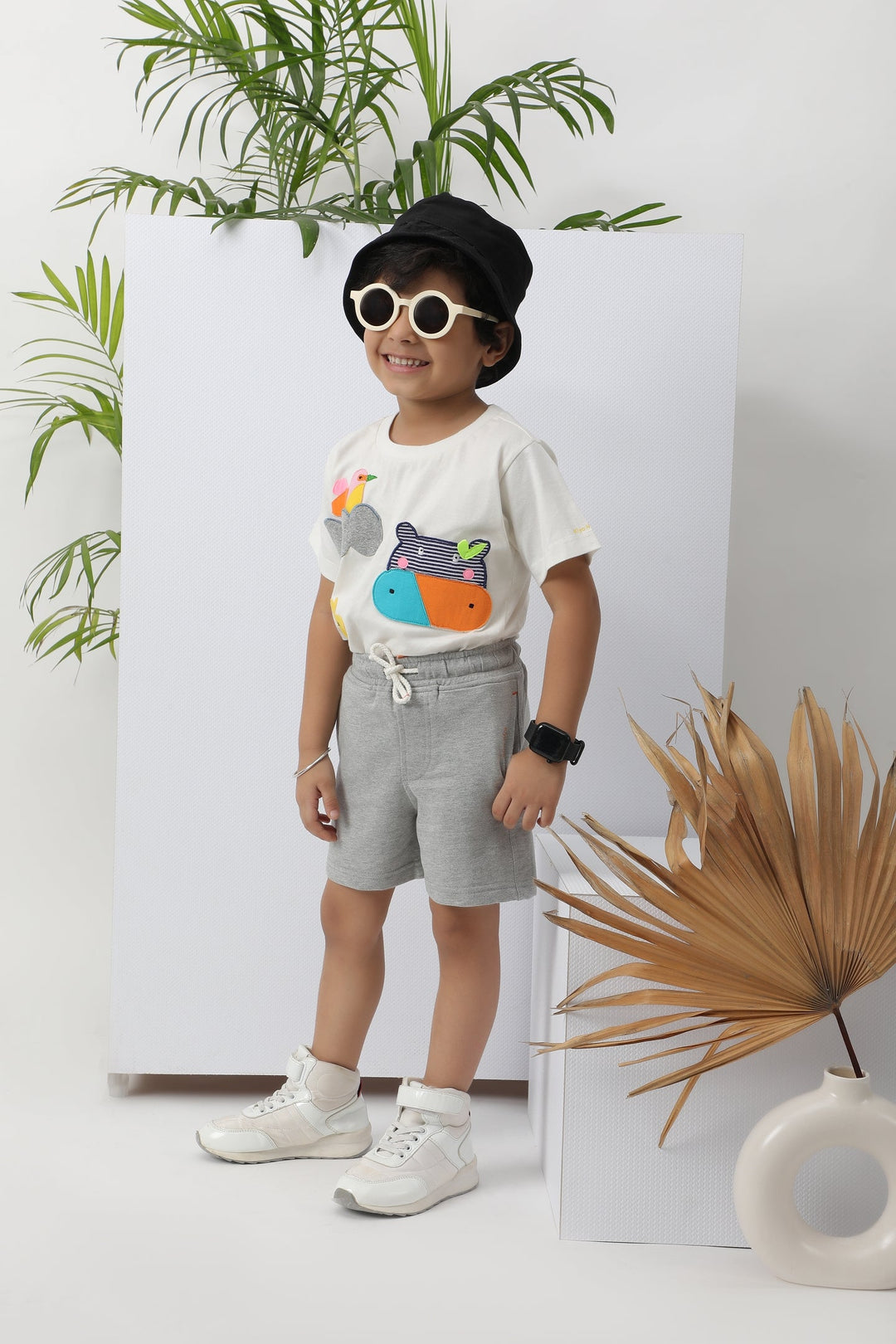 Grey Casual Shorts