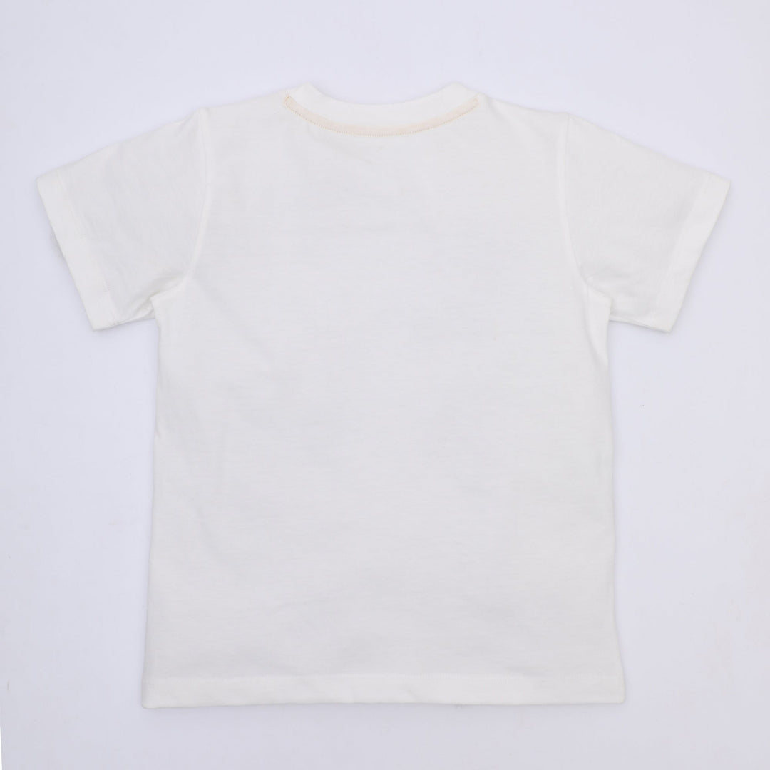 White Abstract Design T-Shirt