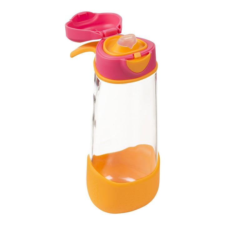B.box Tritan Sport Spout Drink Bottle 600ml- Strawberry Shake Pink Orange - Sohii India