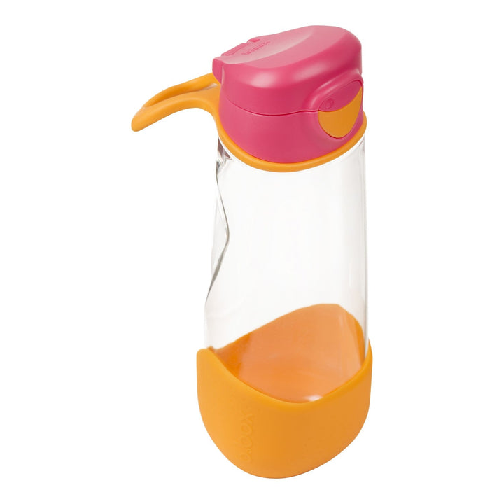 B.box Tritan Sport Spout Drink Bottle 600ml- Strawberry Shake Pink Orange - Sohii India