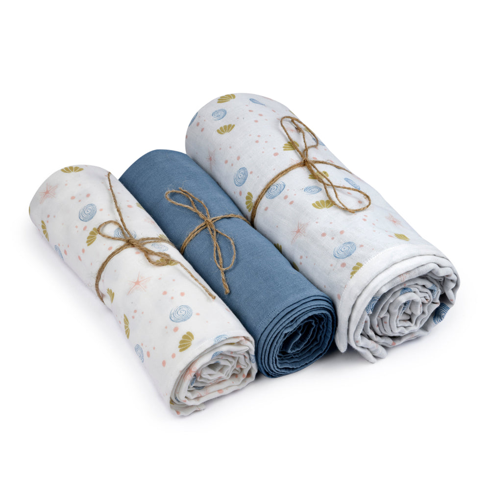 Sea of Dreams Blanket & Swaddle  Set