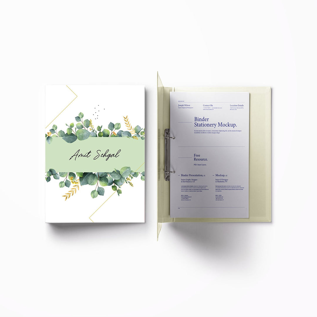 A4 Vertical Clip Binder File (Themes Available)
