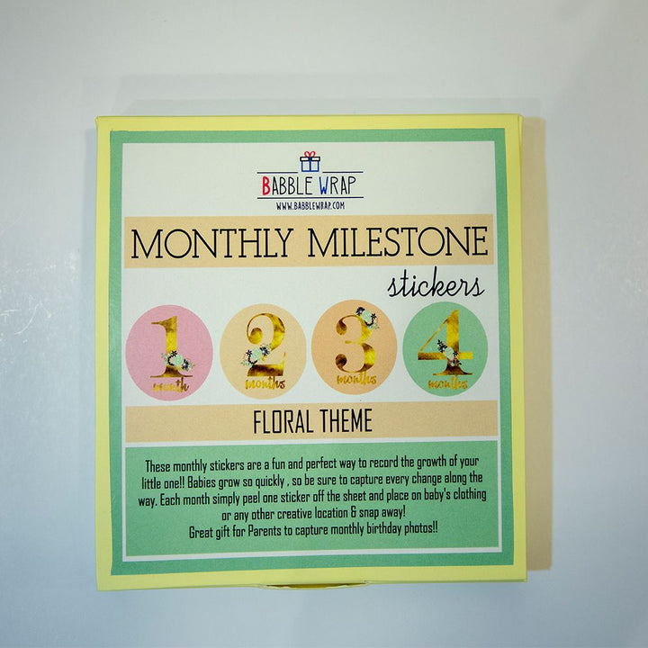 Monthly Milestone Stickers - Floral Theme