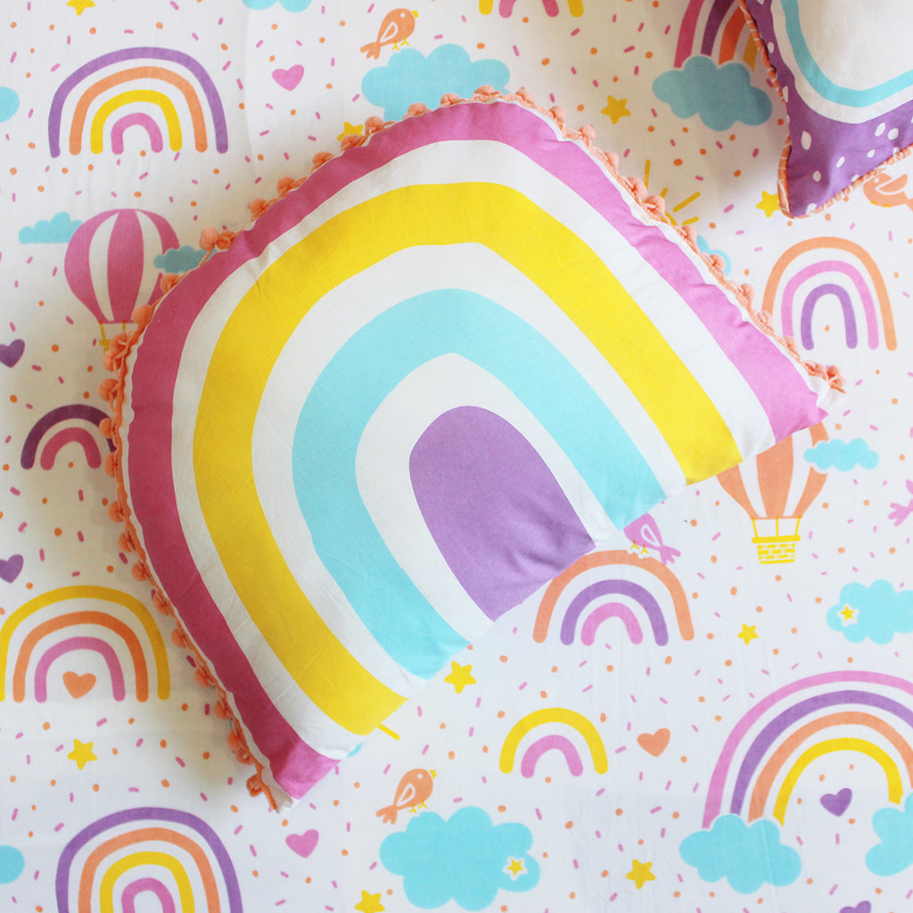 Rainbow Shape Cushion for Girls (Can be Personalised)