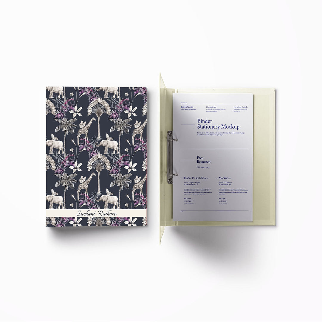 A4 Vertical Clip Binder File (Themes Available)