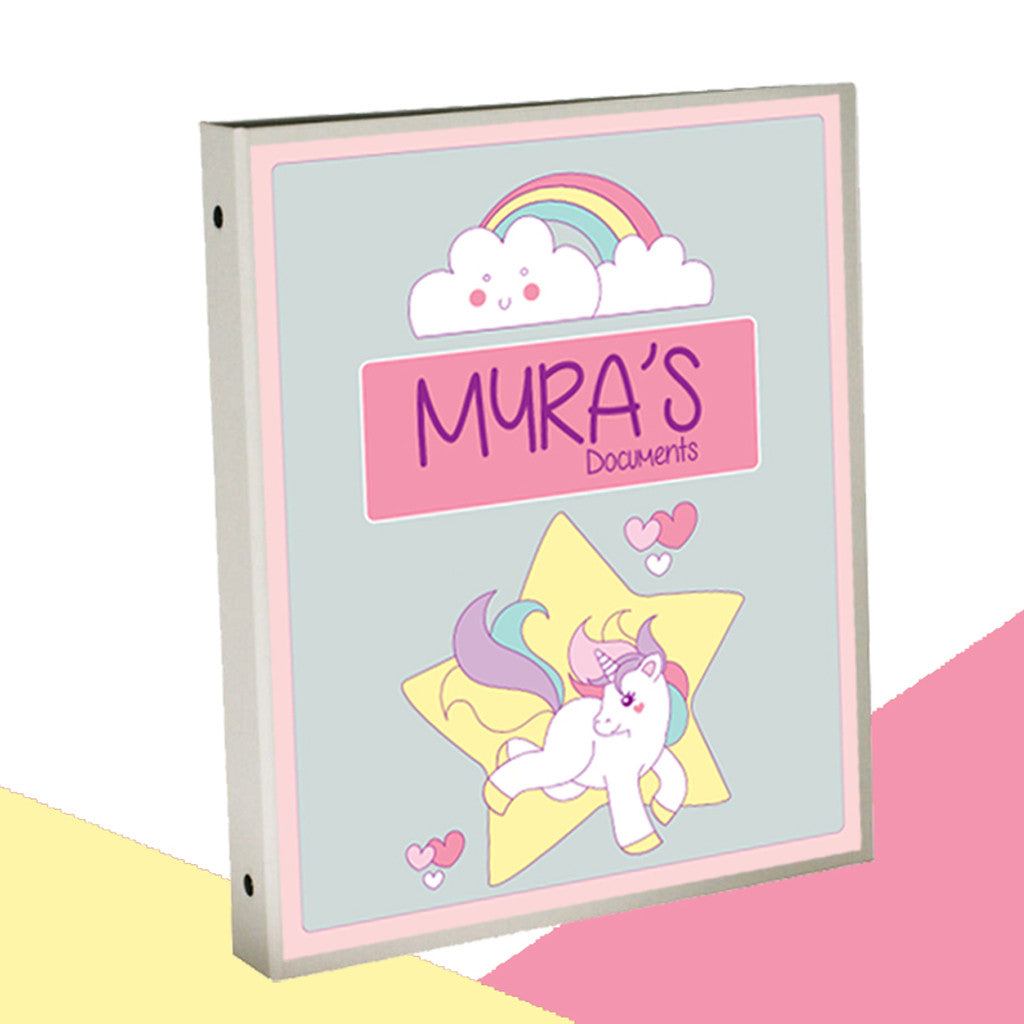 Personalised Binder - Unicorn