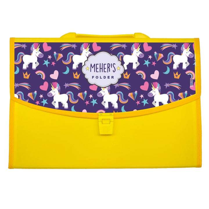 Yellow Folder - Magical Unicorn