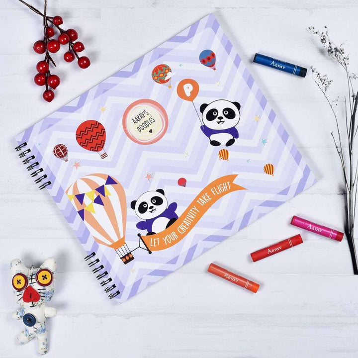 Doodle Book With Personalized Crayons - Panda