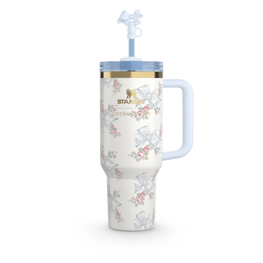 Limited Edition Stanley × Rosa Beaux Blue  - Blushing Bows - 40oz