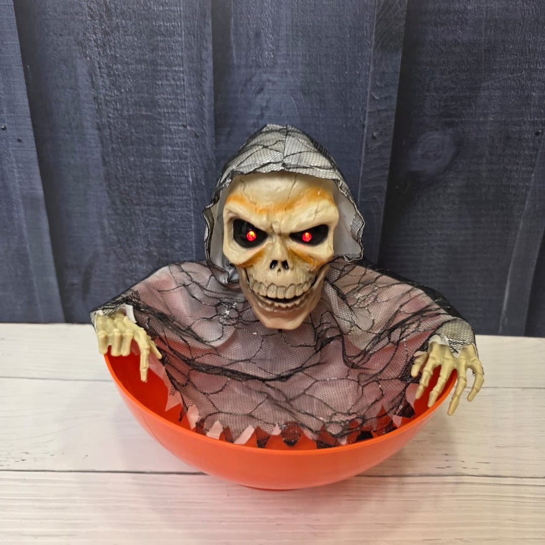 Animated Candy Bowl – Haunted Flame Orange