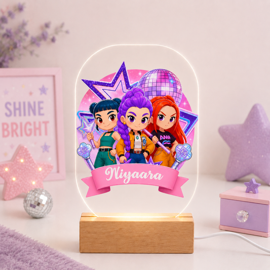 Acrylic LED Night Lamp - K-Pop Star Glow