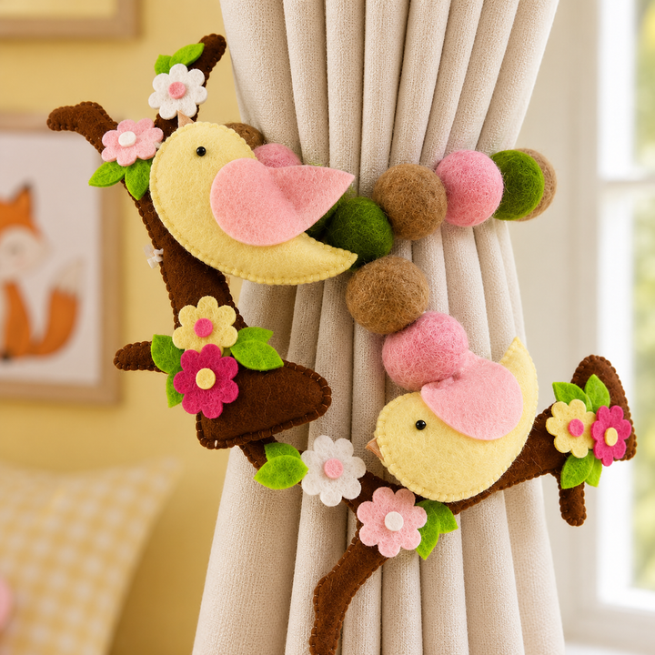 Curtain Tie - Bird Haven