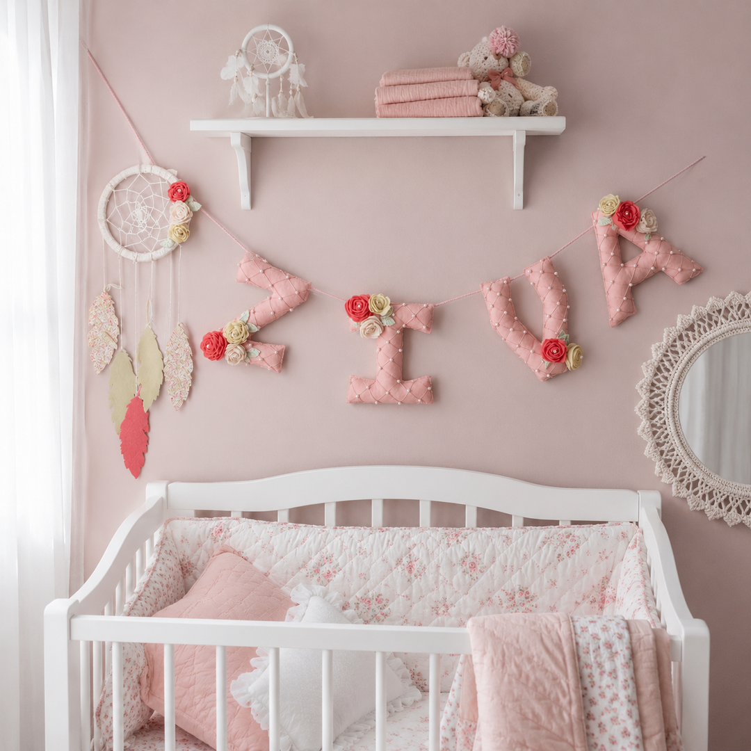 Babble Wrap Embellished Dreamcatcher Name Bunting/Garland
