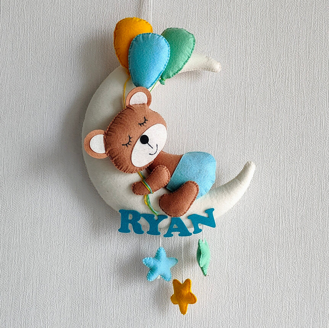 Babble Wrap Dreamy Bear Name Hanging