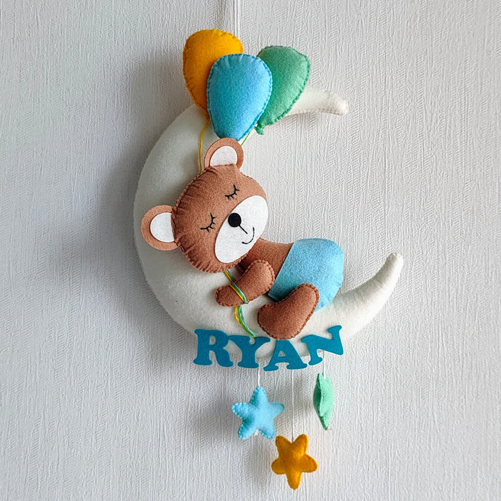 Babble Wrap Dreamy Bear Name Hanging