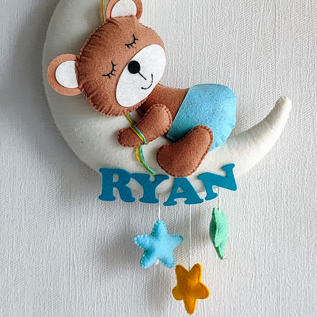 Babble Wrap Dreamy Bear Name Hanging